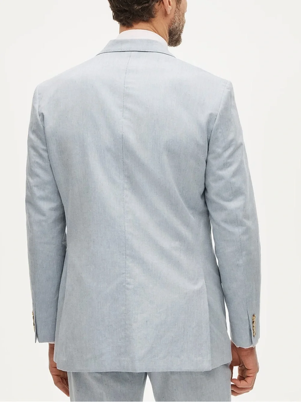 J crew cloud blue Ludlow Slimfit jacket Baird McNutt Irish cotton-linen blend